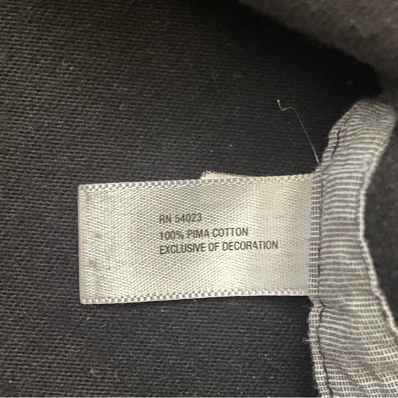 Men’s Gap slim fit long sleeve polo black with blue collar quarter button Large - Picture 12 of 13